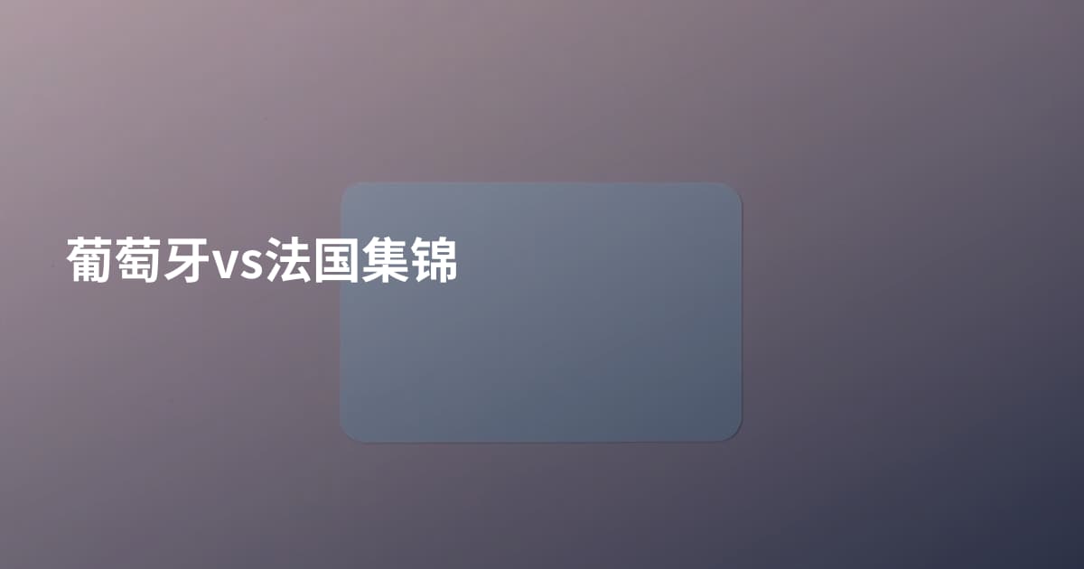 葡萄牙vs法国集锦