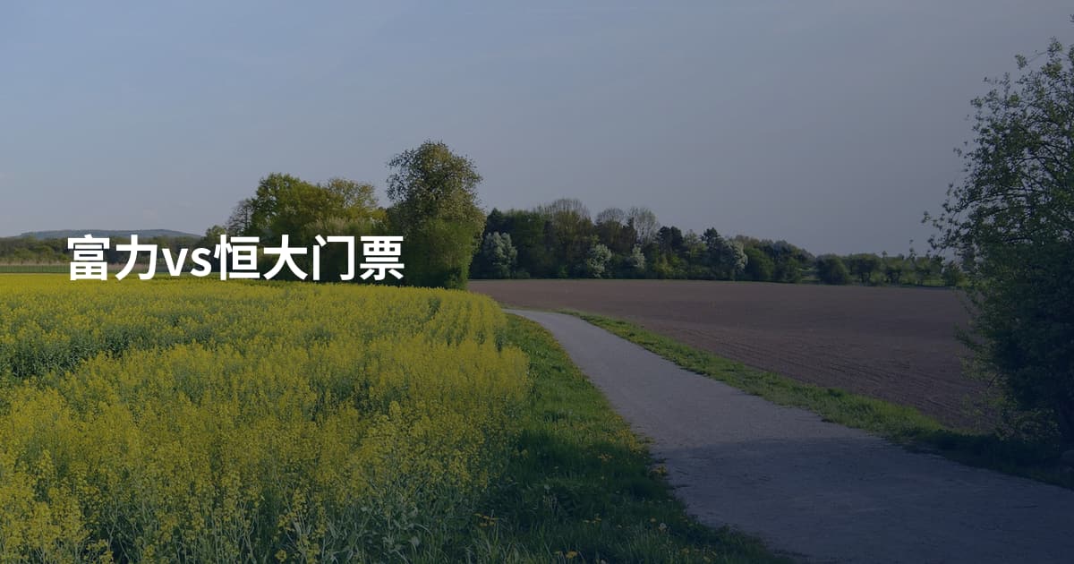 富力vs恒大门票