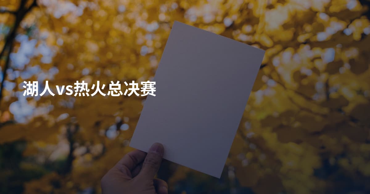 湖人vs热火总决赛