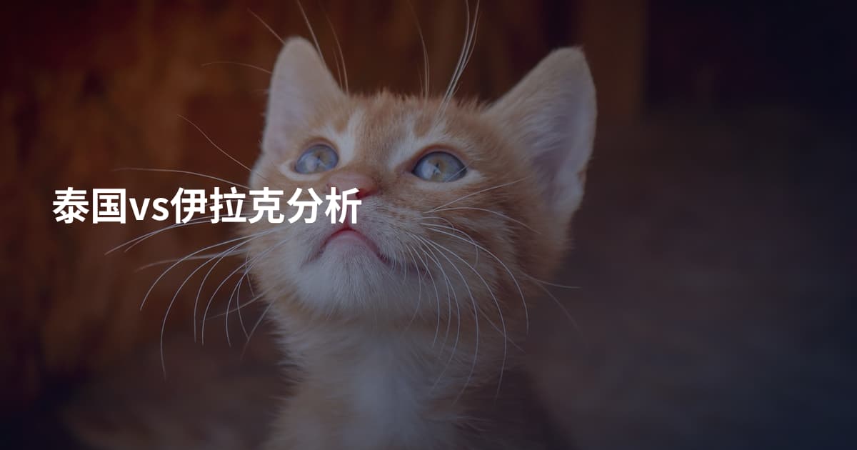 泰国vs伊拉克分析