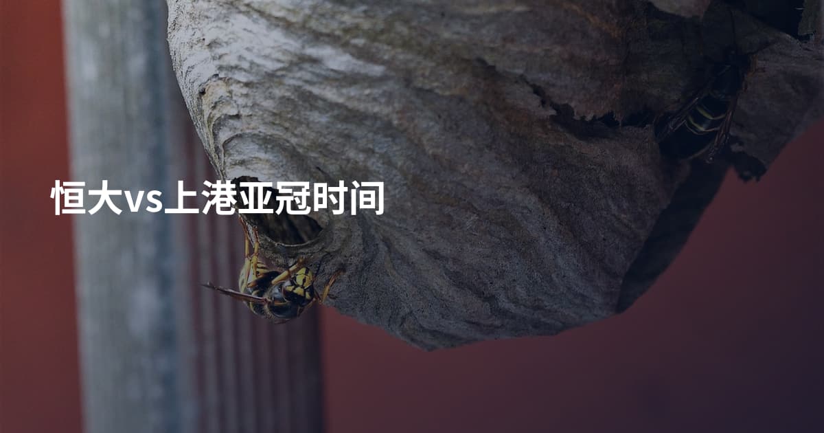 恒大vs上港亚冠时间