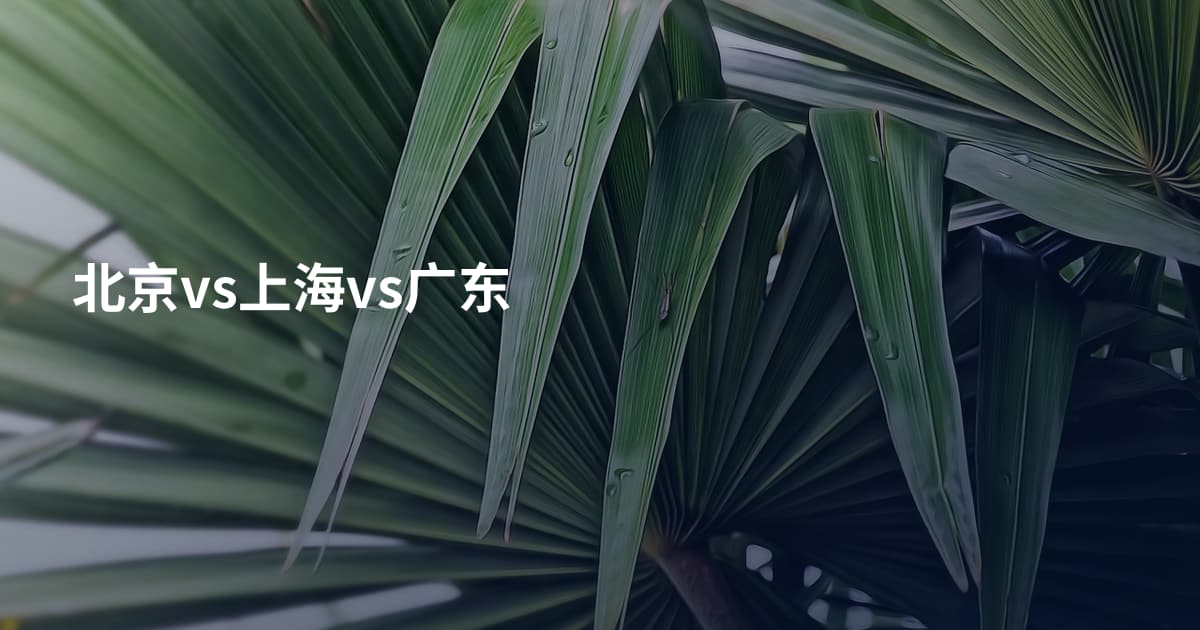 北京vs上海vs广东