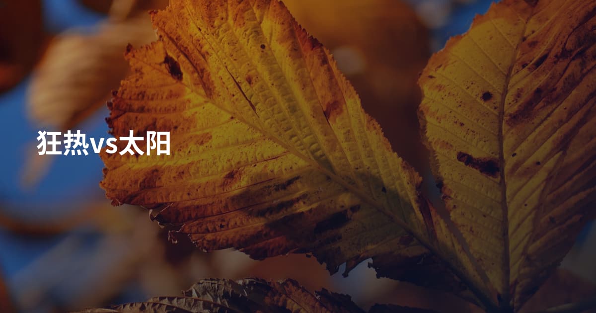 狂热vs太阳
