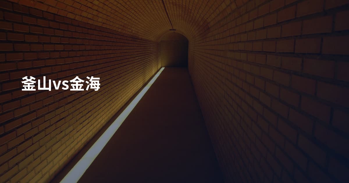 釜山vs金海