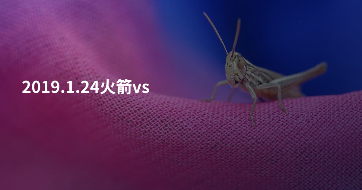 2019.1.24火箭vs