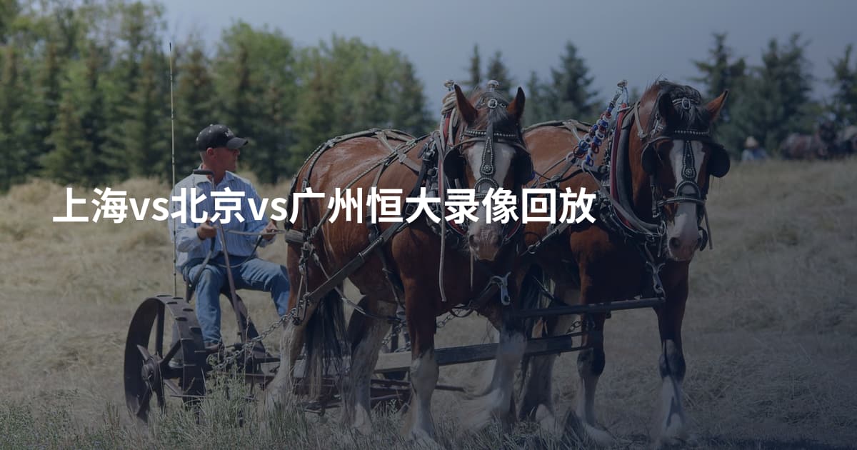 上海vs北京vs广州恒大录像回放