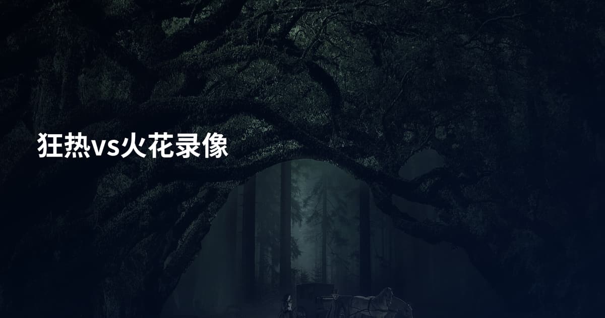 狂热vs火花录像