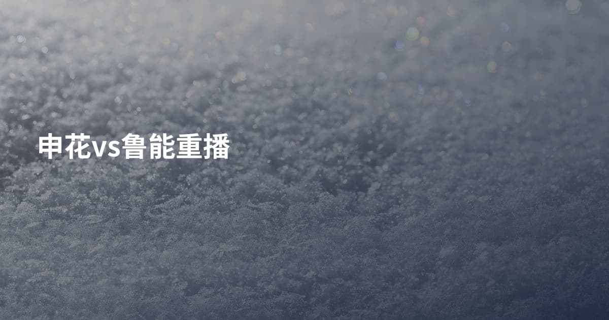申花vs鲁能重播