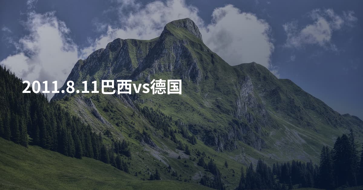 2011.8.11巴西vs德国