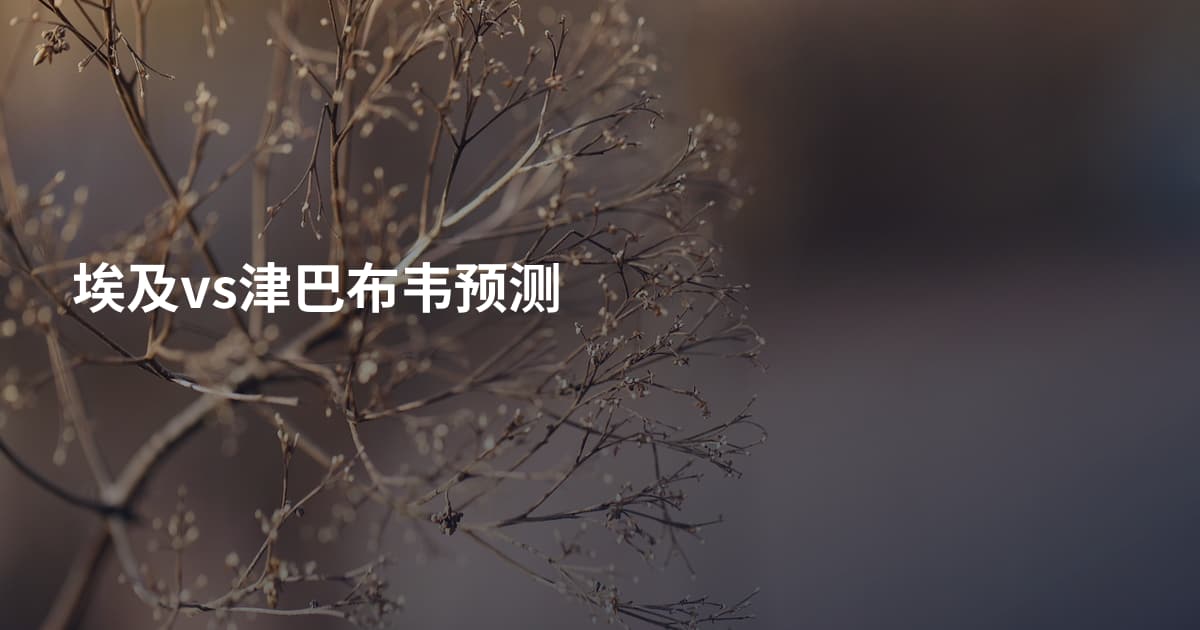 埃及vs津巴布韦预测