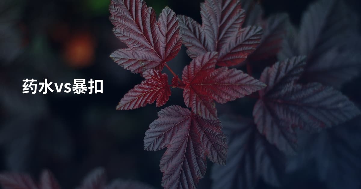 药水vs暴扣