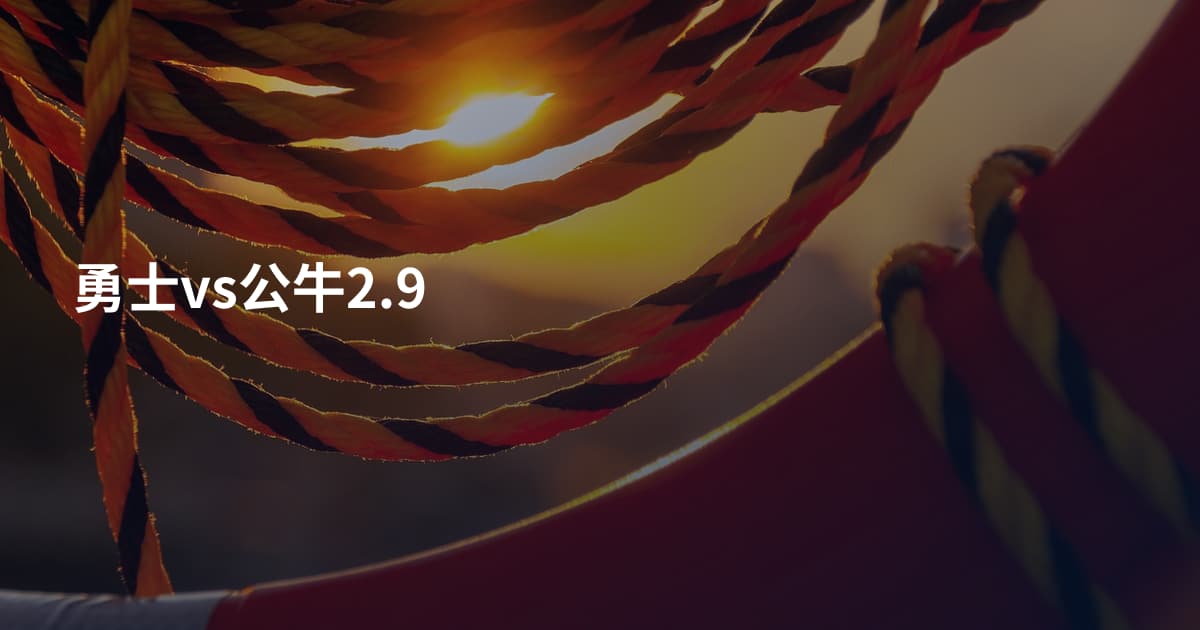 勇士vs公牛2.9