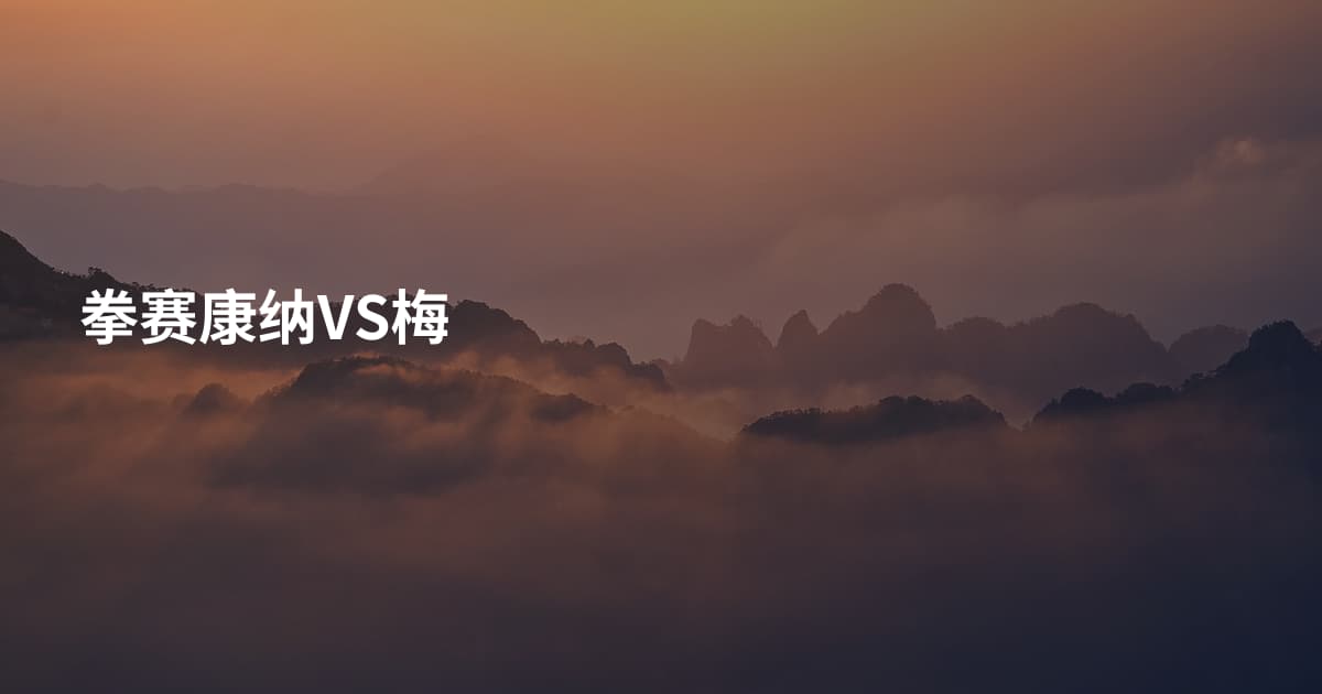 拳赛康纳VS梅