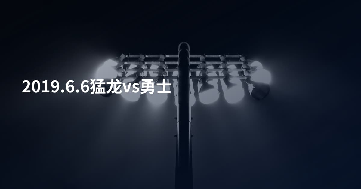 2019.6.6猛龙vs勇士
