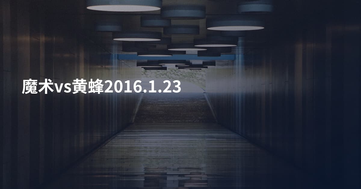 魔术vs黄蜂2016.1.23