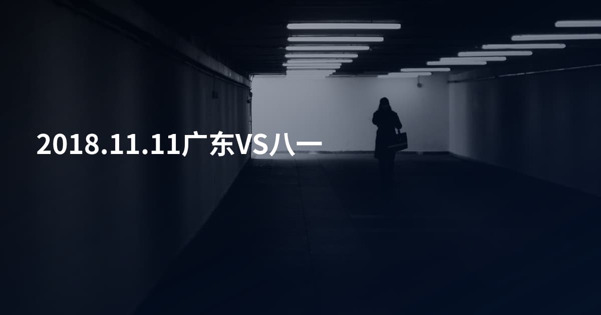 2018.11.11广东VS八一
