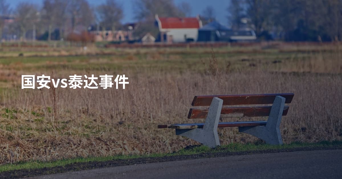 国安vs泰达事件
