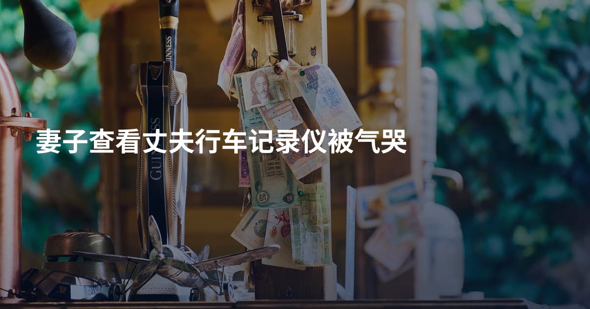 妻子查看丈夫行车记录仪被气哭