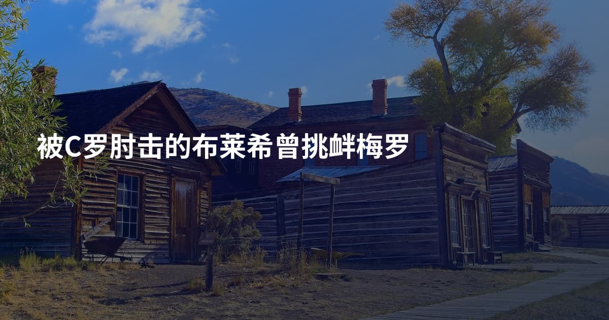 被C罗肘击的布莱希曾挑衅梅罗