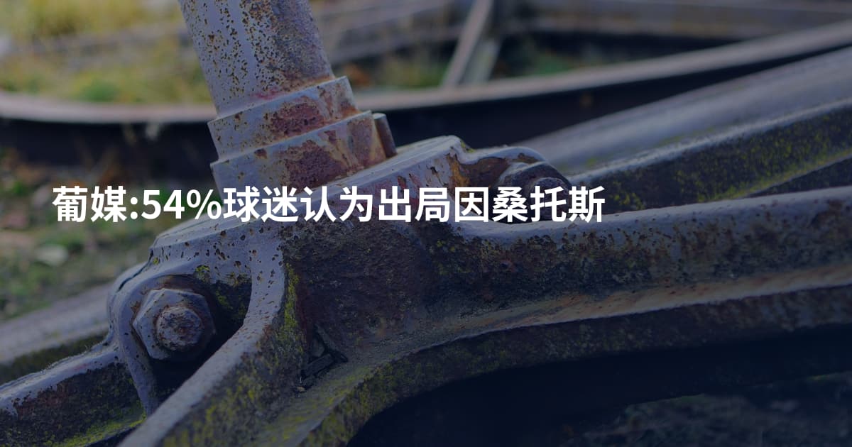 葡媒:54%球迷认为出局因桑托斯