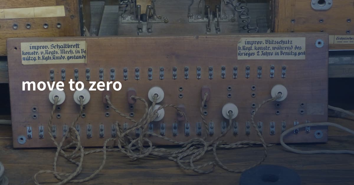 move to zero