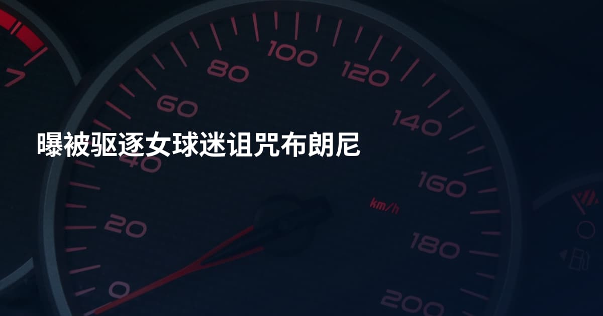 曝被驱逐女球迷诅咒布朗尼