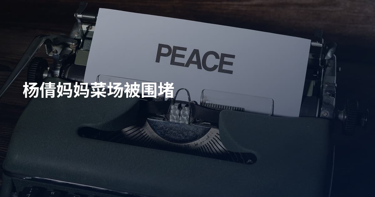 杨倩妈妈菜场被围堵