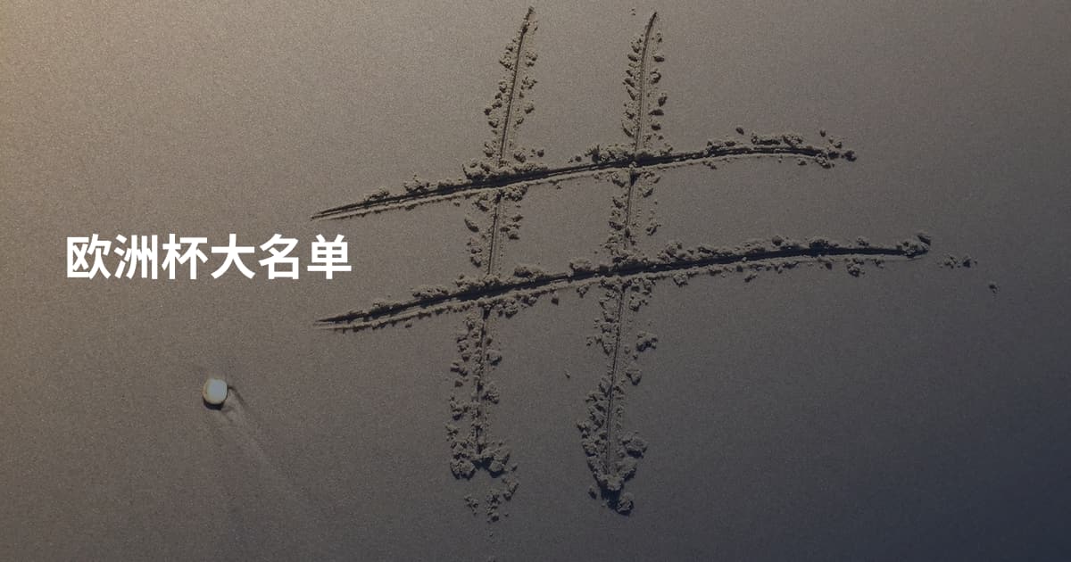 欧洲杯大名单