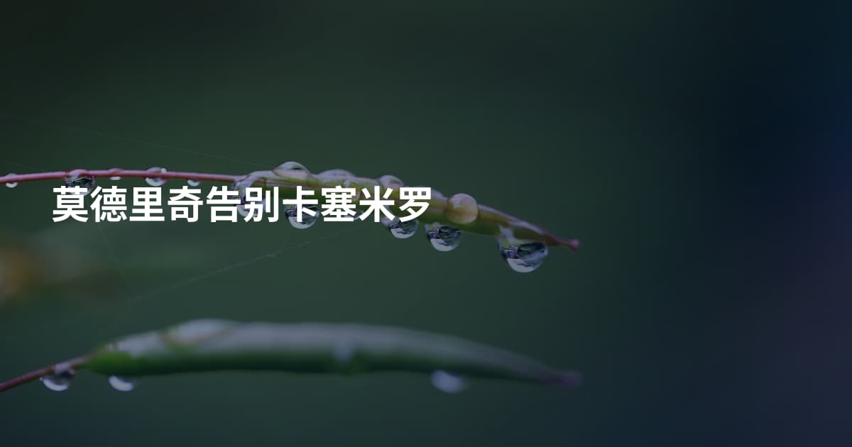莫德里奇告别卡塞米罗