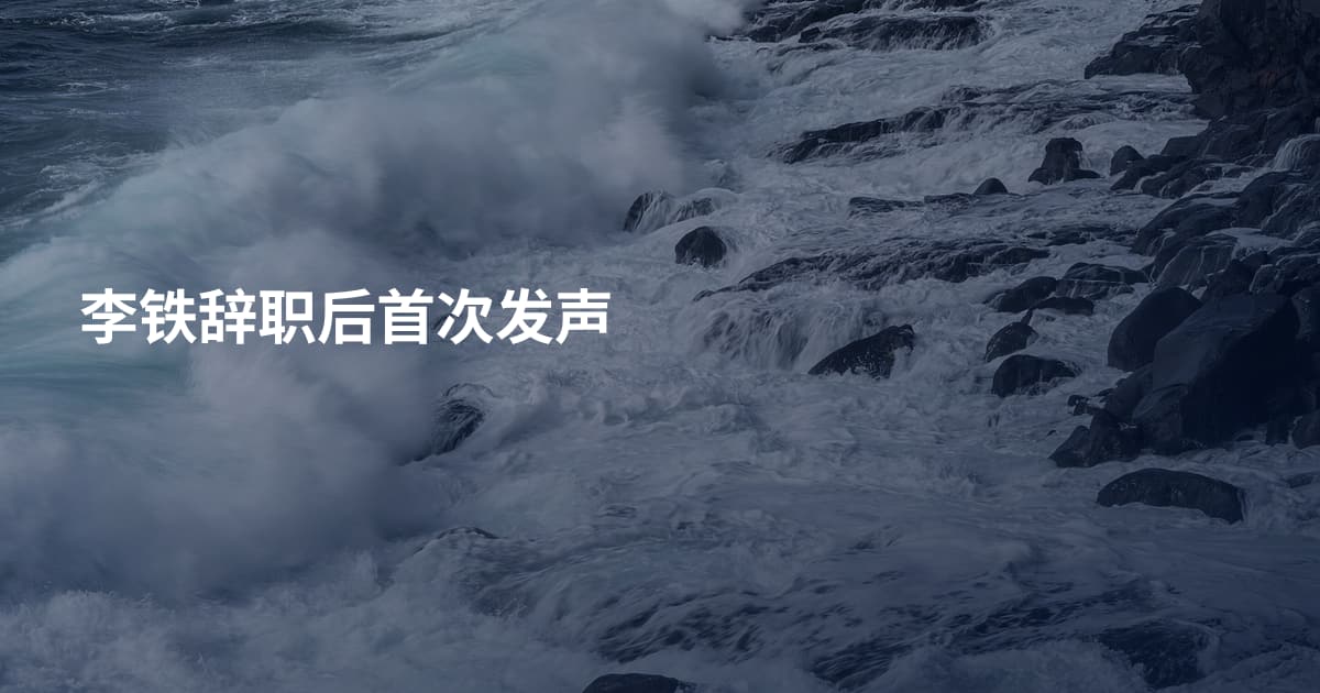 李铁辞职后首次发声