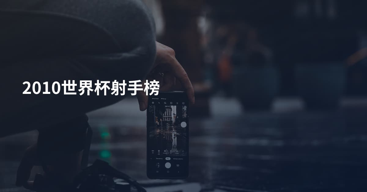 2010世界杯射手榜