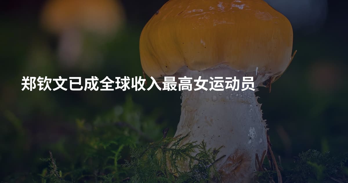 郑钦文已成全球收入最高女运动员