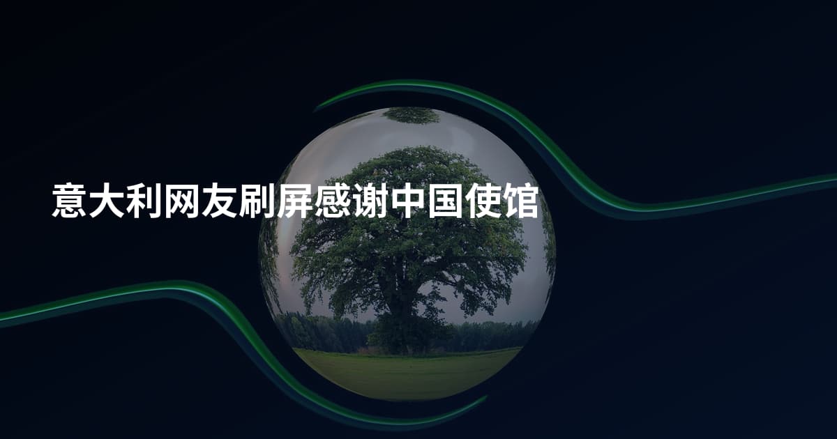 意大利网友刷屏感谢中国使馆