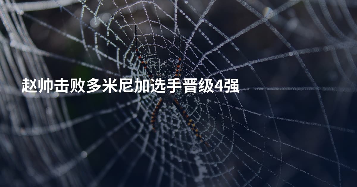 赵帅击败多米尼加选手晋级4强