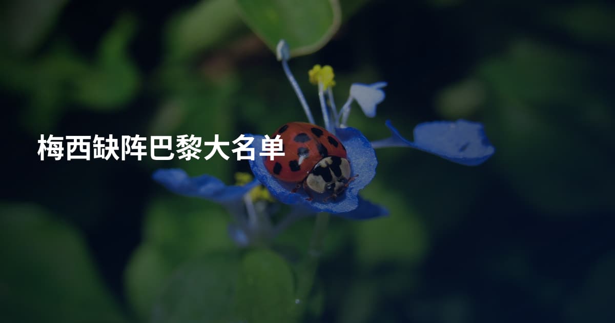 梅西缺阵巴黎大名单
