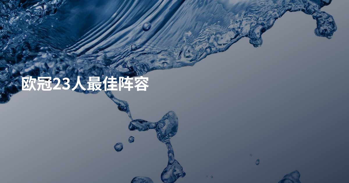 欧冠23人最佳阵容