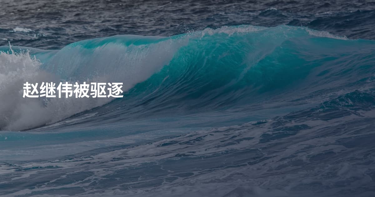赵继伟被驱逐