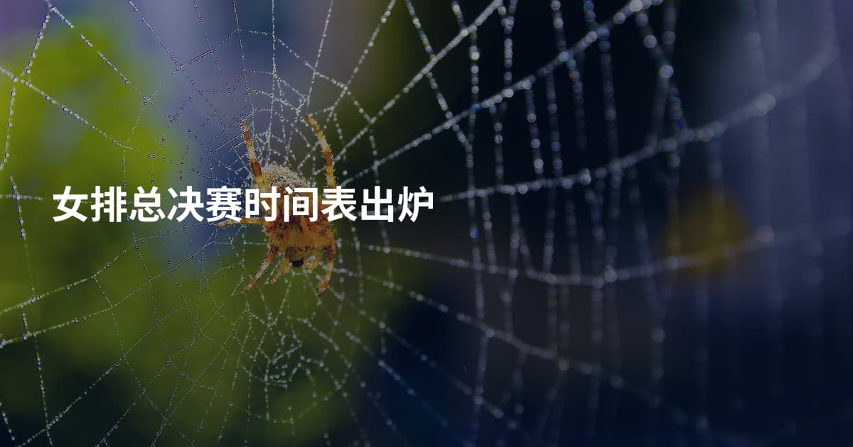 女排总决赛时间表出炉