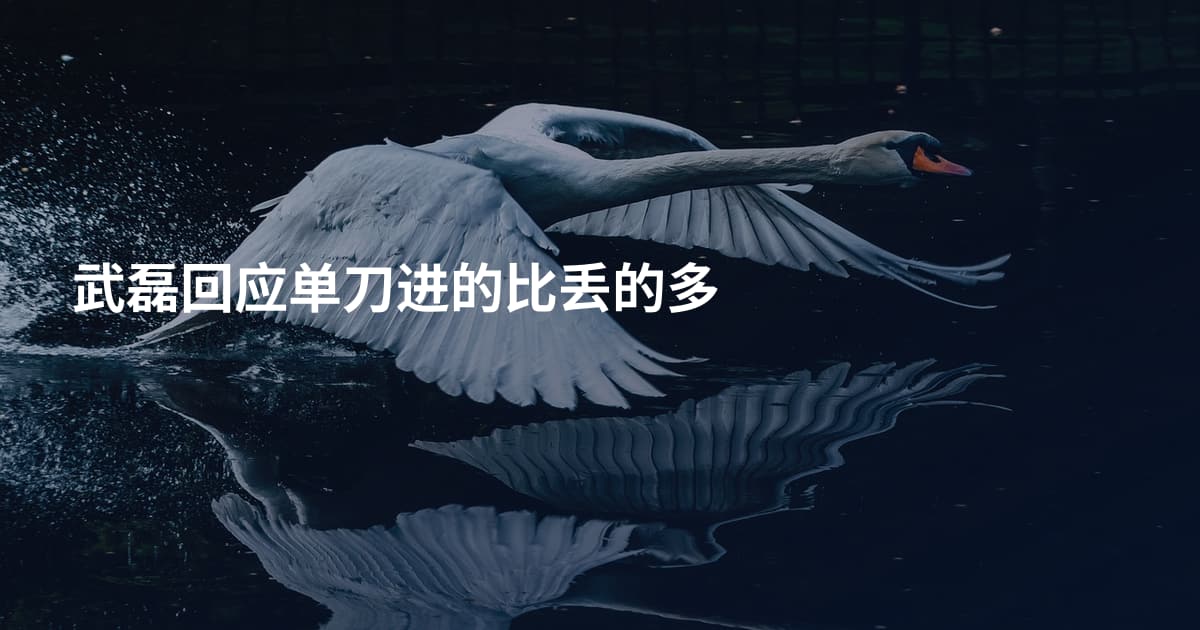 武磊回应单刀进的比丢的多
