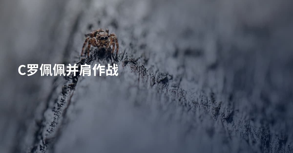 C罗佩佩并肩作战