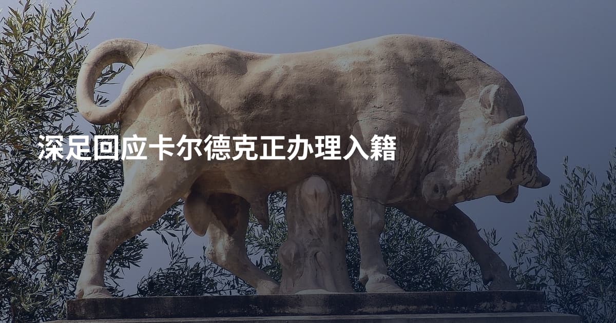 深足回应卡尔德克正办理入籍