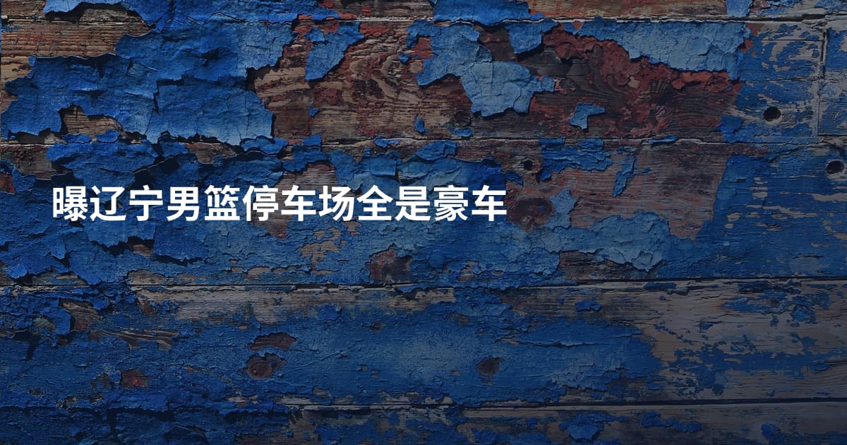 曝辽宁男篮停车场全是豪车