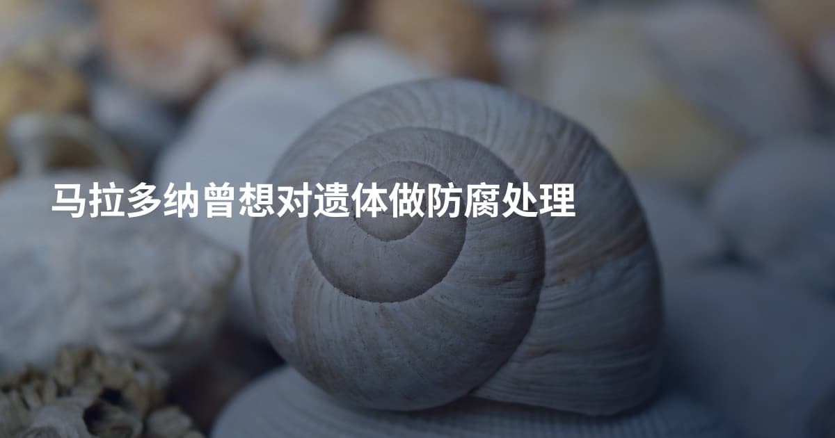 马拉多纳曾想对遗体做防腐处理