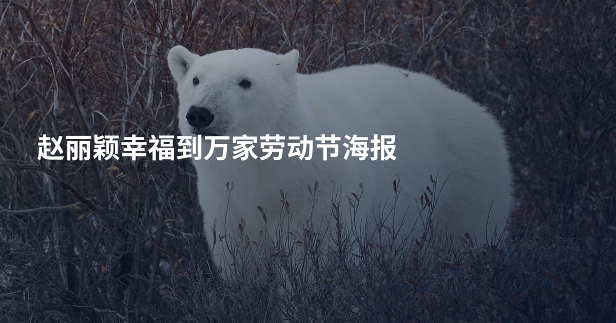 赵丽颖幸福到万家劳动节海报