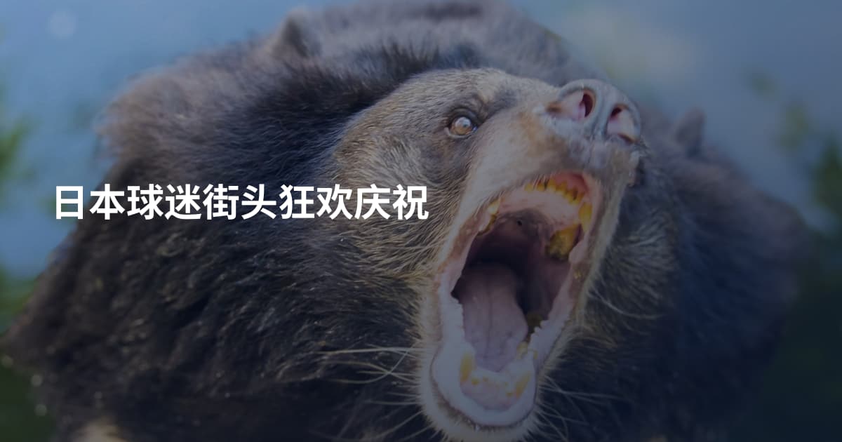 日本球迷街头狂欢庆祝