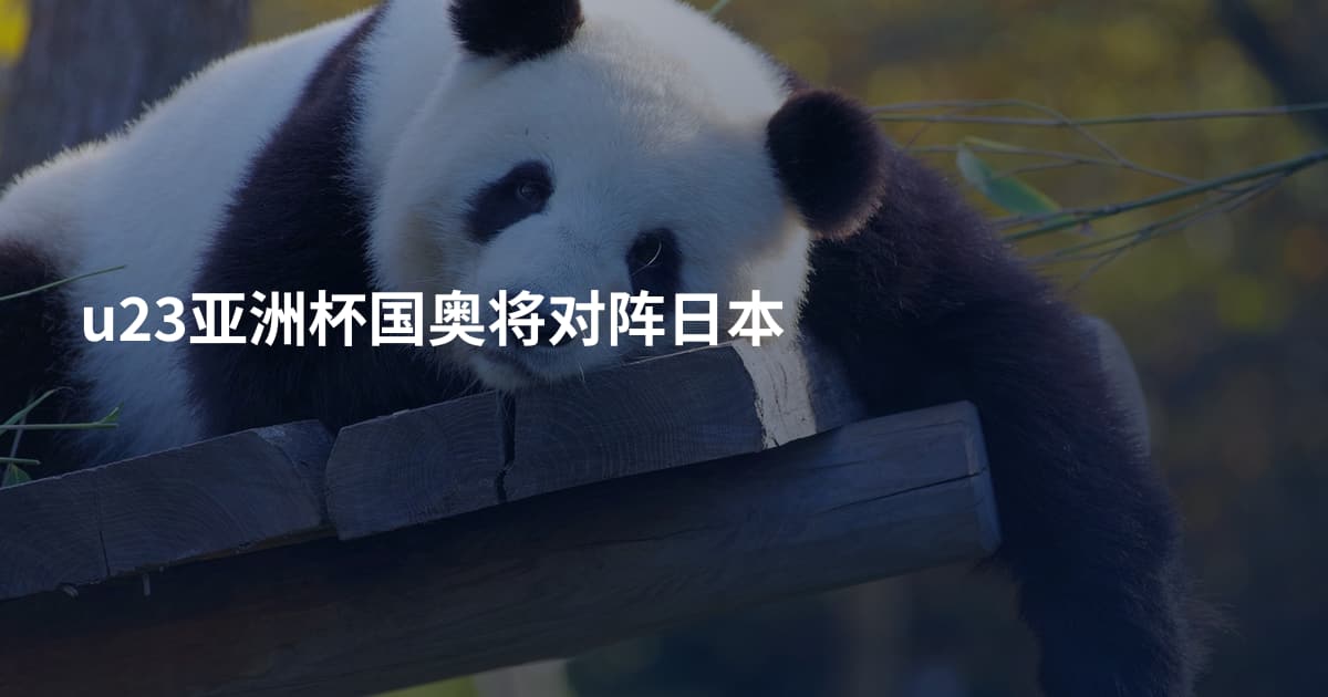u23亚洲杯国奥将对阵日本