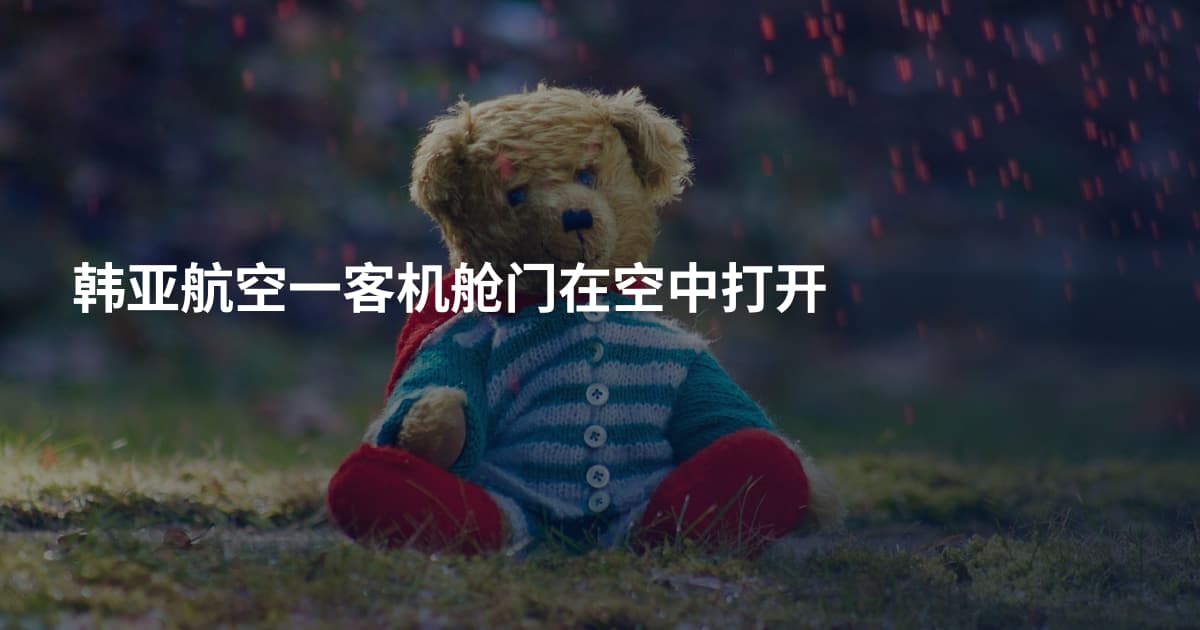 韩亚航空一客机舱门在空中打开