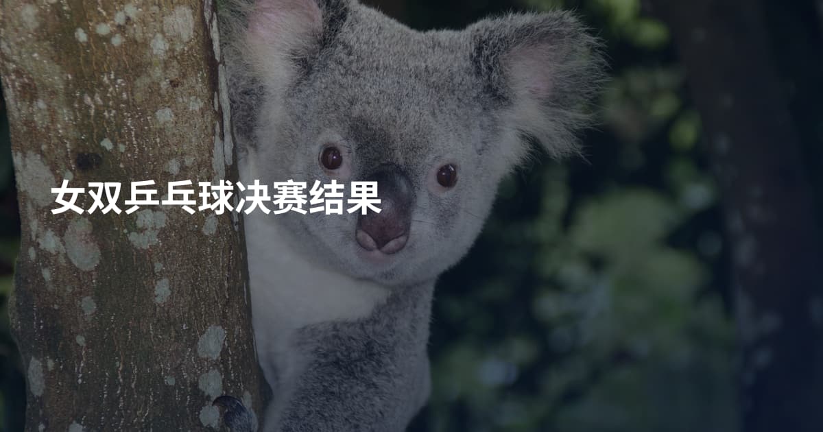 女双乒乓球决赛结果