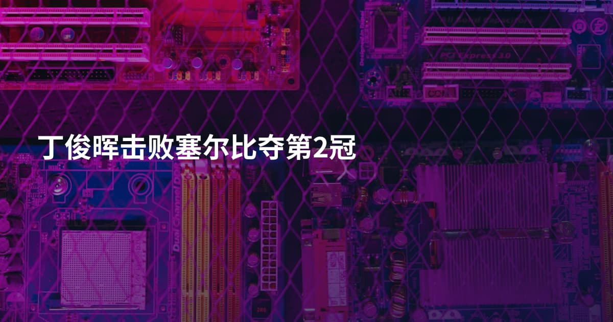 丁俊晖击败塞尔比夺第2冠