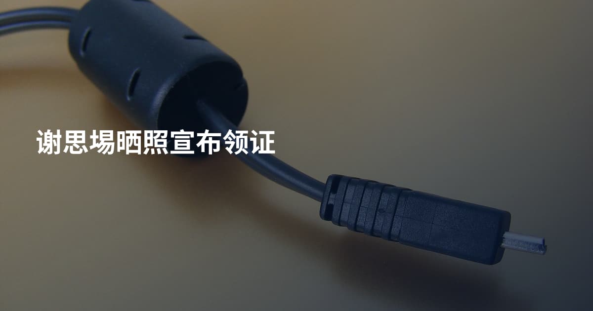 谢思埸晒照宣布领证